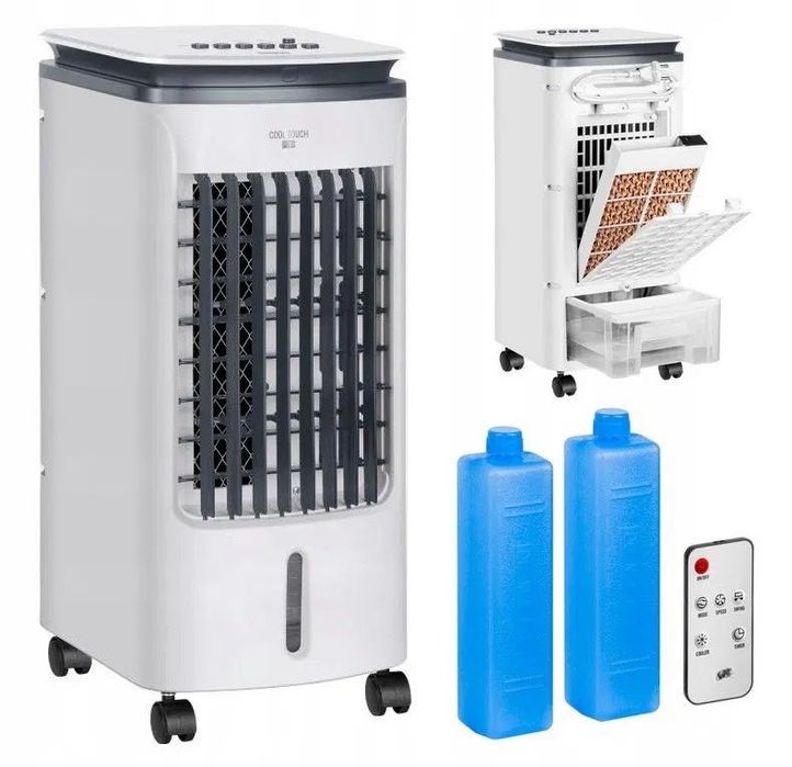 Klimator Wentylator Stojący Wiatrak 60W 2x Wkłady Chłodzący Domowy