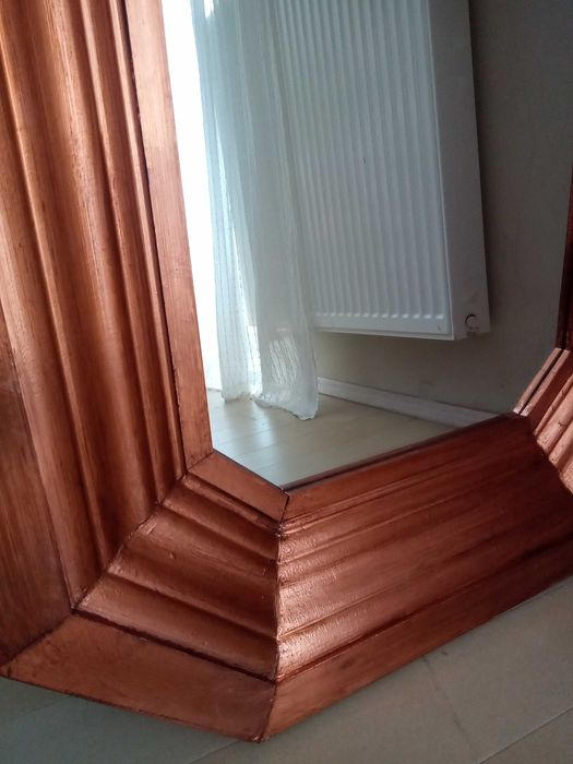 Duże lustro retro  rama mosiądz