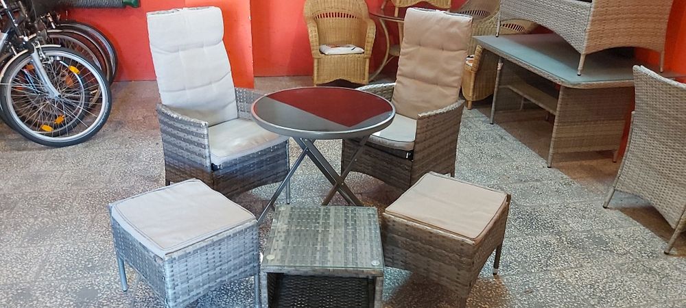 Zestaw ogrodowy rattanowy ratan balkon altanka ogród taras