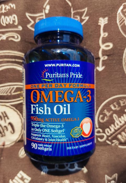 Puritan's Pride Омега 3 потрійна тройная сила Triple Omega-3 1400 90