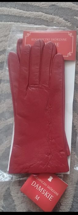 Rękawiczki skórzane damskie