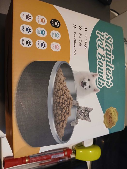 Miska dla psa,kota.aluminiowa fioletowa 19 cm