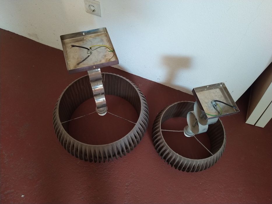 Conjunto de 3 candeeiros de pé e teto