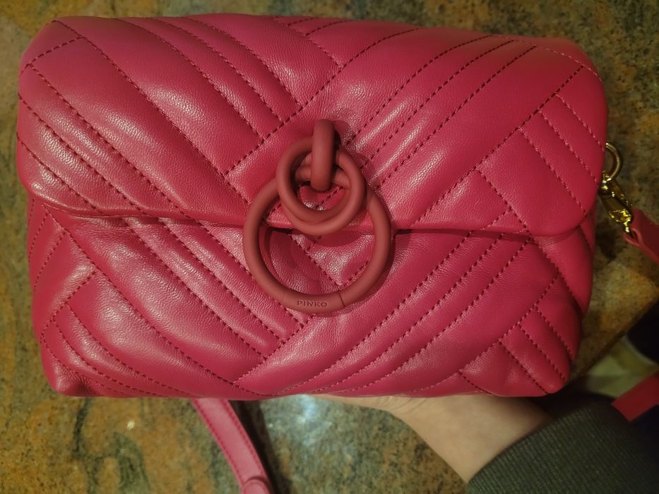 Torebka Pinko Lovelink Mini Puff Woven Effect
