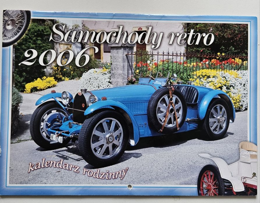 Prezent na urodziny kalendarz  2006, 2007, 2009 roku samochody retro