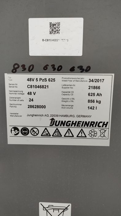 Sprzedam  elektryczny wózek widłowy Jungheinrich  EFG 216k.