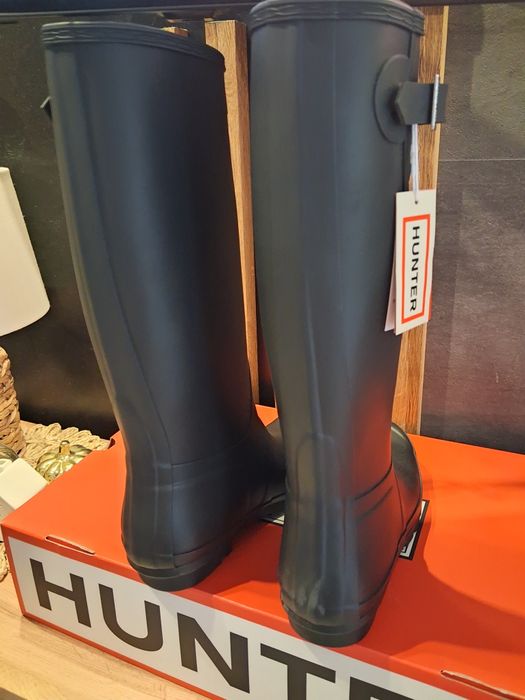 Hunter  Hunter Original Tall Matte Botki kalosze Czarne Damskie  Nr 42