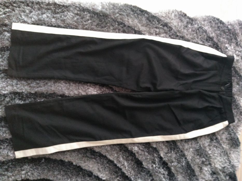 Spodnie damskie czarne z lampasami H&M 38/40