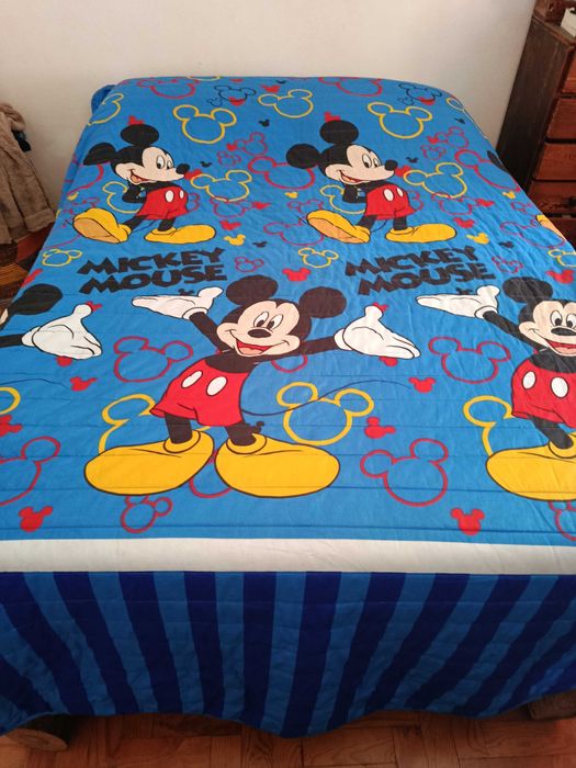 Colcha Edredon meia estação Mickey