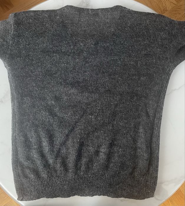 Grafitowy sweter z moherem M/L
