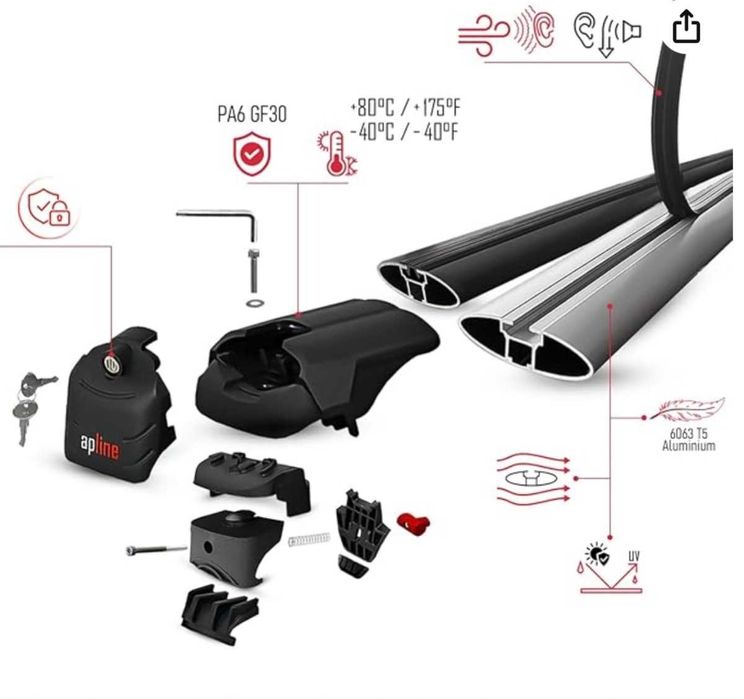 Suporte de tejadilho de teto para KIA XCeed 2019-2025