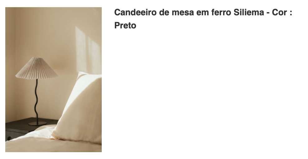 2 Candeeiros de mesa em ferro e linho Sklum