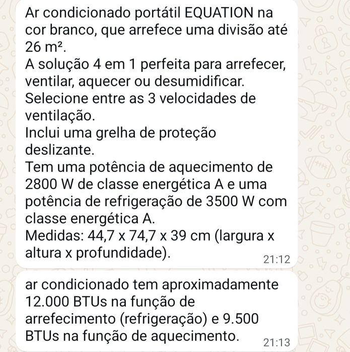 Ar condicionado portátil
