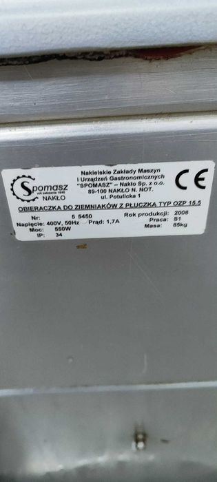 Obieraczka do Ziemniaków SPOMASZ OZP15 5