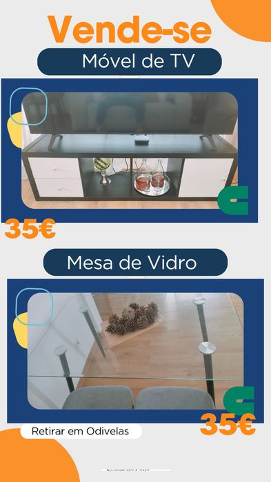 Vende- se  mesa + móvel TV