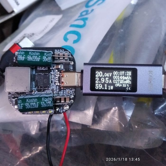 Плата Повербанка 60W, 4S Lithium Batteries максимальний струм 20V 3A