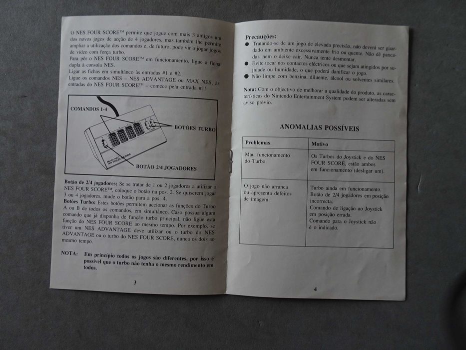 Catálogo / Instruções NES Four Score