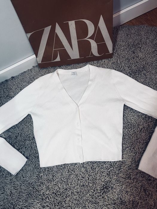Bialy sweter damski kardigan xs / s damski Lindex