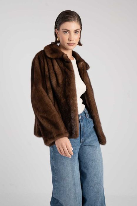 Норковая шуба Италия новая коллекция норка Saga Furs Норковый жакет