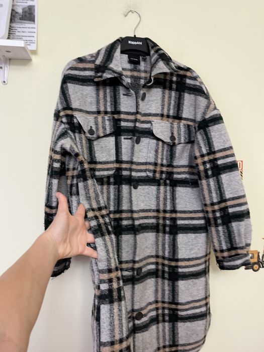 Kurtka koszula w kratę damska L