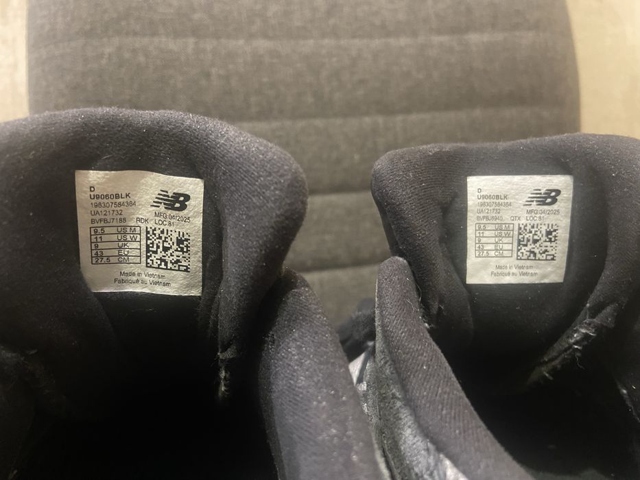 New Balance 9060 black and grey