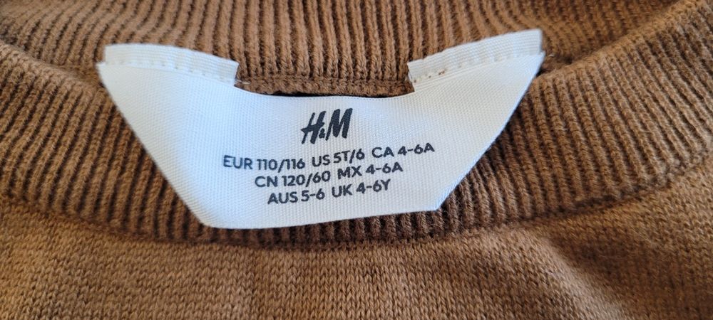 H&M sweter chłopięcy 110/116 jak nowy