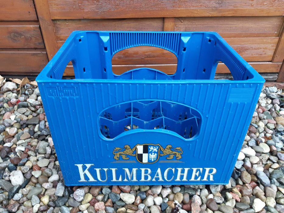 Skrzynka na piwo butelki Kulmbacher 20x0,5L Oryginalna Niebieska