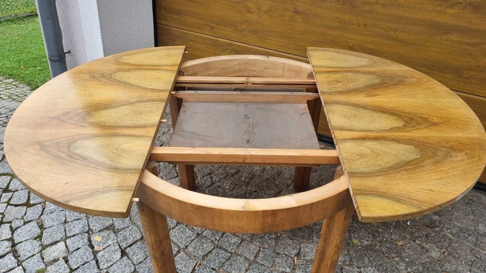 110 cm stół okrągły rozkładany Design PRL