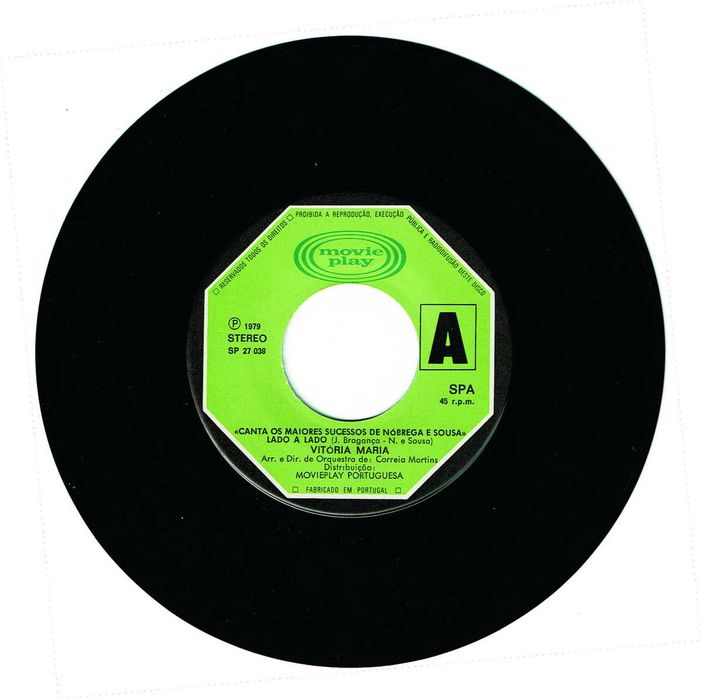 Vitória Maria ‎– Lado A Lado - 1979 - Moviplay Disco EP 45 rpm -