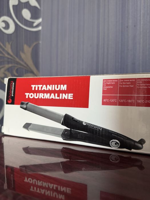 Плойка-утюжок 2в1 Hairway Titanium-Turmalin Nano-Silver