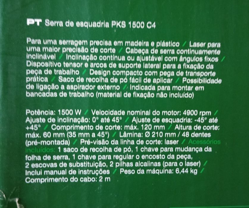 Serra de esquadria Parkside