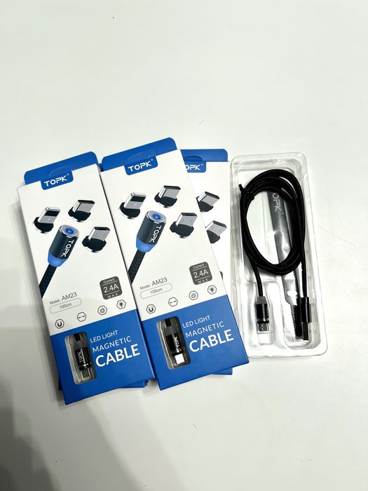 Магнітний кабель Tork Micro Usb світлодіодний індикатор 2.1 A