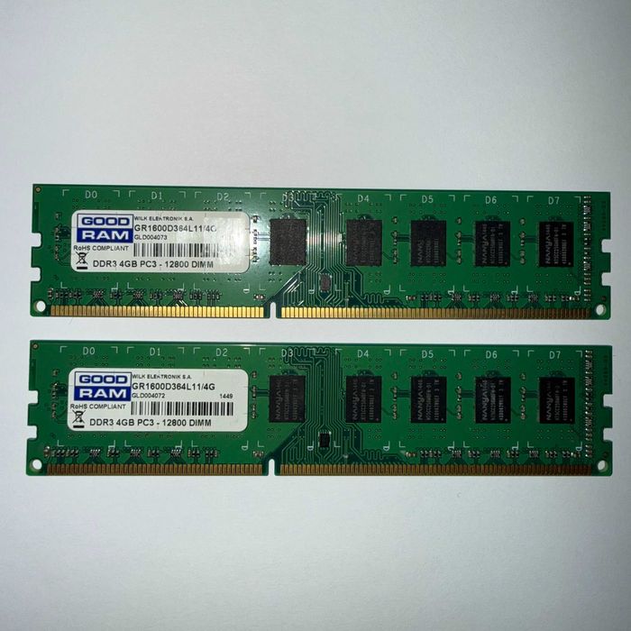 Оперативна памʼять Goodram DDR3-1600 4096MB PC3-12800