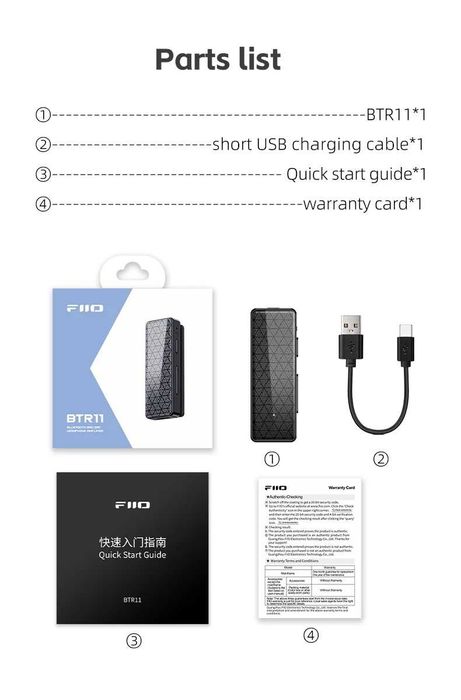 Новий FiiO BTR11 Bluetooth ЦАП ресивер усилитель для наушников смартфона