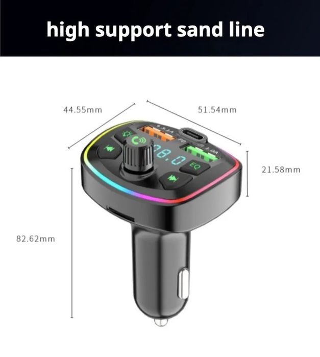 Transmiter mp3 Ładowarka samochodowa Bluetooth Q7
