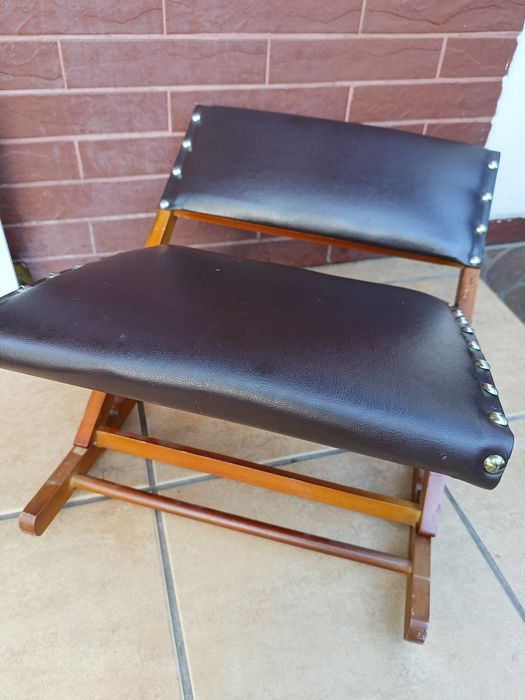 Podnóżek vintage z 3-stopniową regulacją –  styl retro