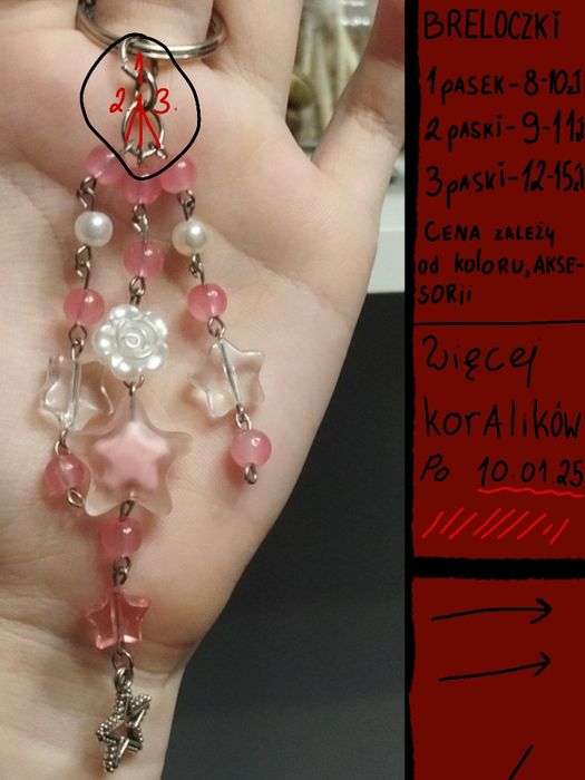 bransoletki oraz breloczki na zamówienie