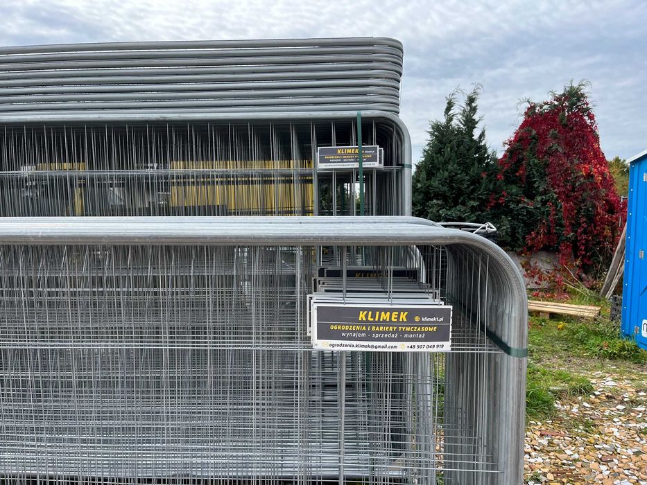 Raty Ogrodzenie Budowlane Ażurowe Tymczasowe Mobilne Owalne 3,5m x 2m