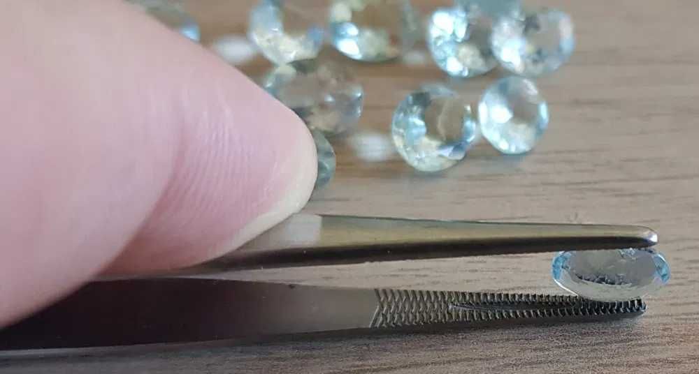 Pedra Natural Semi Precioso Lapidado Aquamarine 1.20 kilates