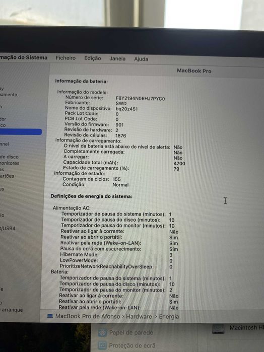 MacBook Pro Retina 13.3inch 2019-Core i7-16GB SSD 512 QWERTY-Português