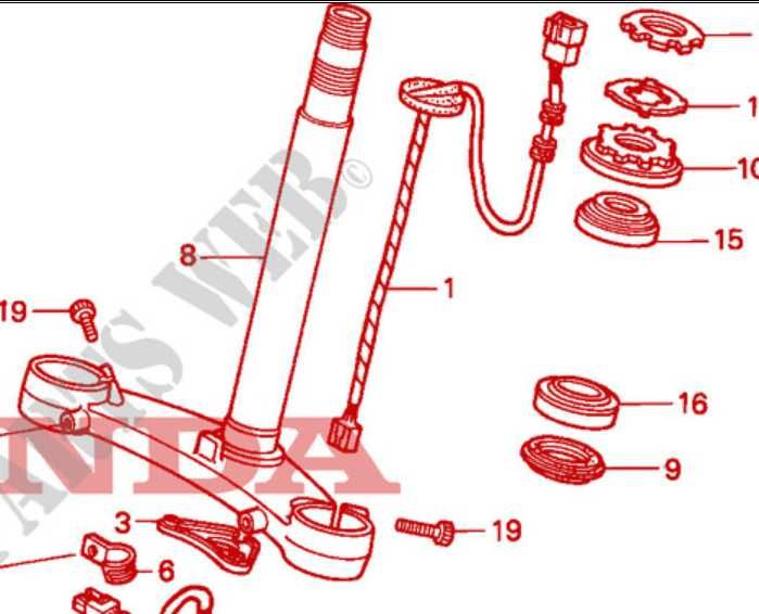 4730 Przewód półki, przewód podrzędny Honda Goldwing GL 1500