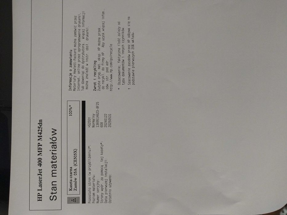 Drukarka urządzenie Wielofunkcyjne HP LaserJet 400 MFP M425dn