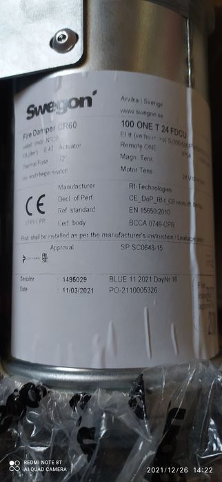 Klapa Przeciwpożarowa