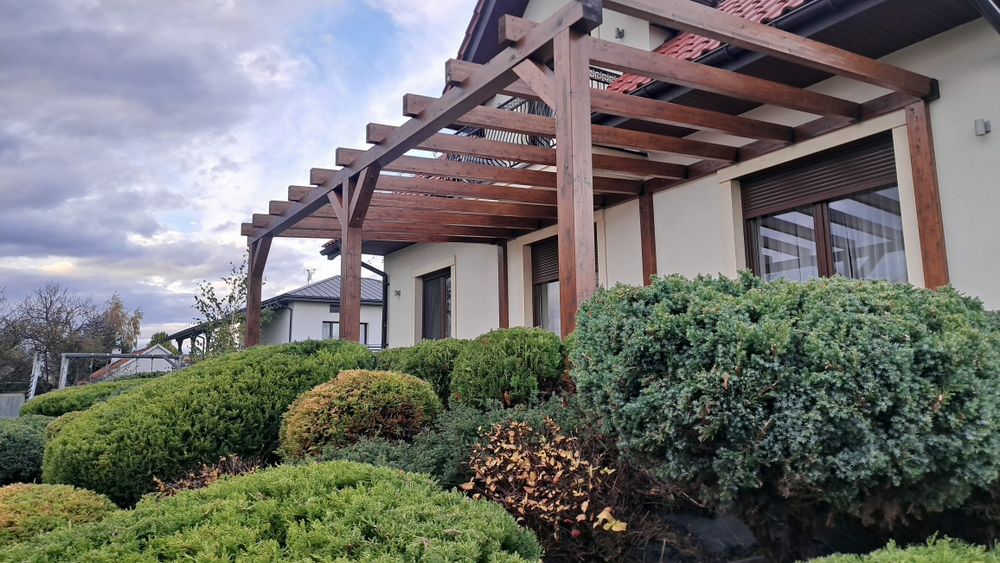 Pergole zadaszenia tarasów wiaty zabudowa tarasu