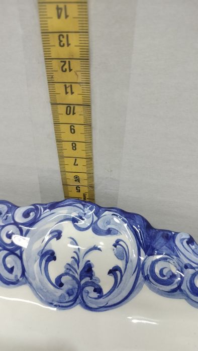 Bandeija em louça em cor azul