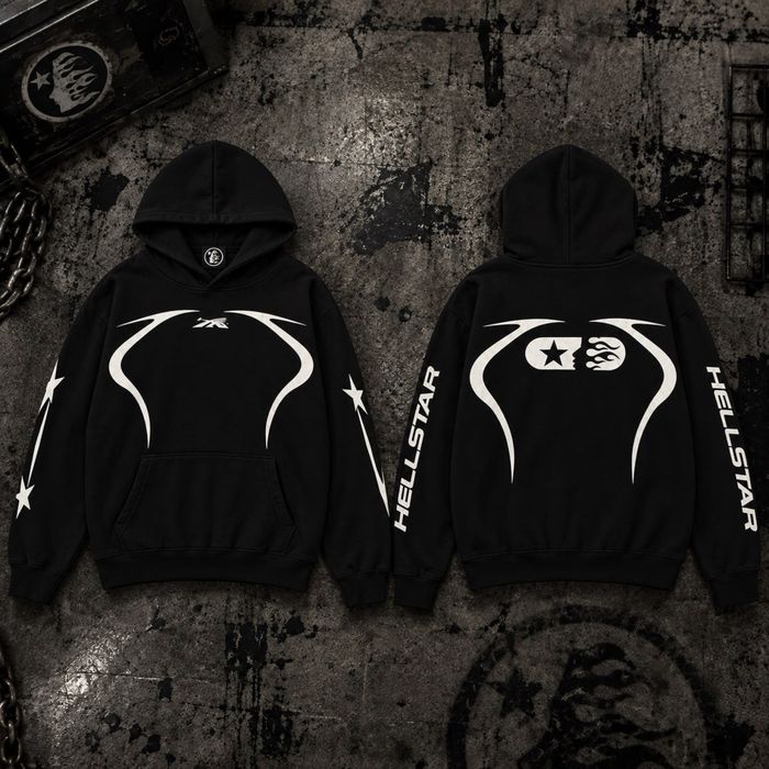Худі Hellstar Black Flame Hoodie / худі hellstar