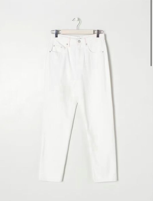 Джинси білі high waist mom