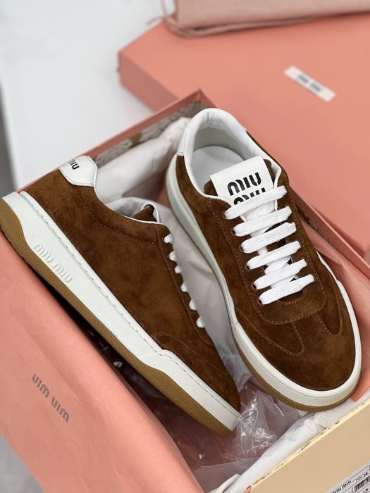 Sneakersy Miu Miu! Najnowszy model! Zamszowe! Skóra naturalna! 36-41