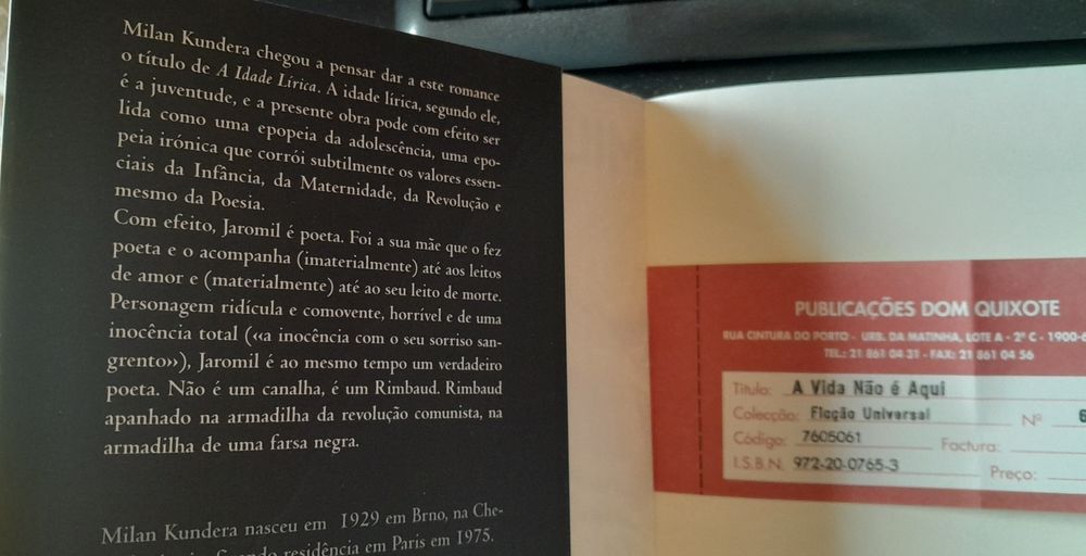 Milan Kundera - A vida não é aqui