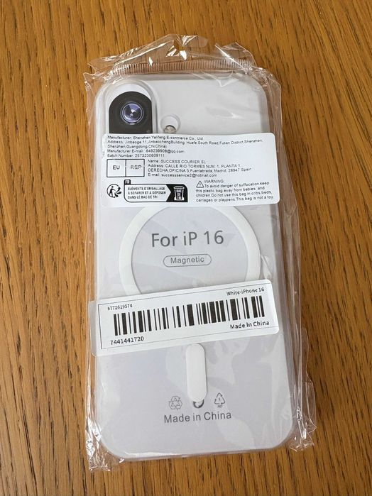 Case Etui Pokrowiec iPhone 16 + GRATIS! szkiełko 3 sztuki , słuchawki